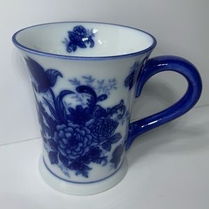 Blue Floral Coffee Mug